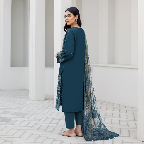 3pc lawn embroidered shirt vol-AH-1810