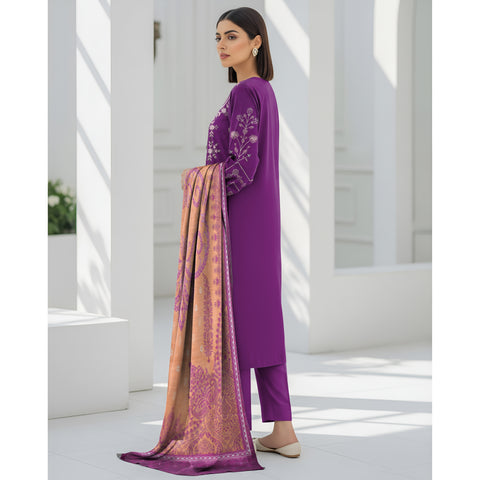 3pc lawn embroidered shirt vol-AH-1801