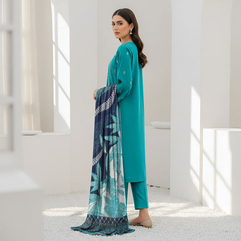 3pc lawn embroidered shirt vol-AH-1802