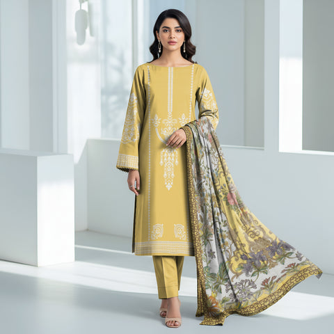 3pc lawn embroidered shirt vol-AH-1803