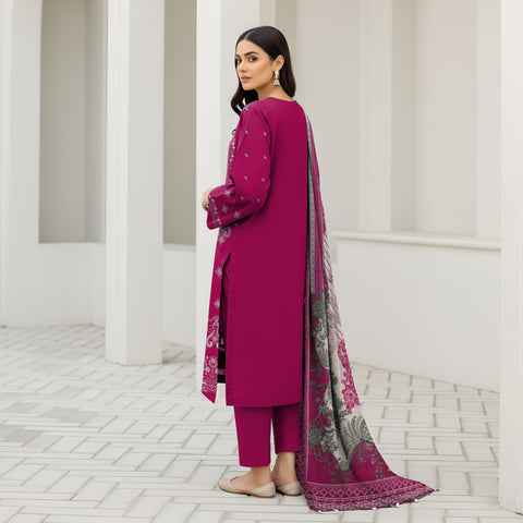 3pc lawn embroidered shirt vol-AH-1804