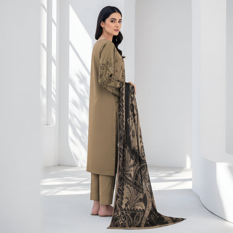 3pc lawn embroidered shirt vol-AH-1805