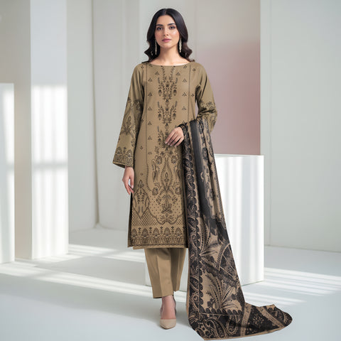 3pc lawn embroidered shirt vol-AH-1805
