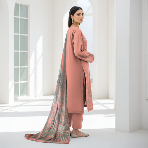 3pc lawn embroidered shirt vol-AH-1808