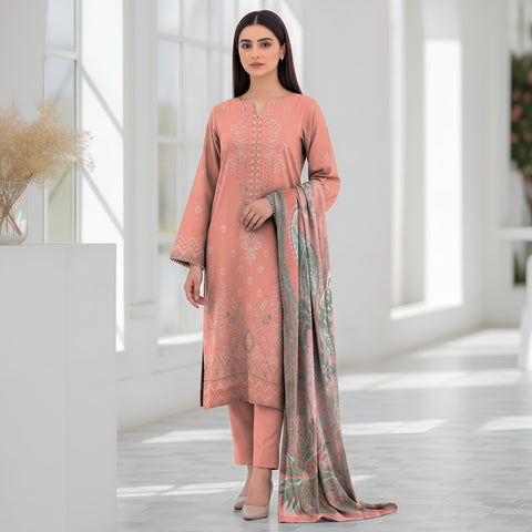 3pc lawn embroidered shirt vol-AH-1808