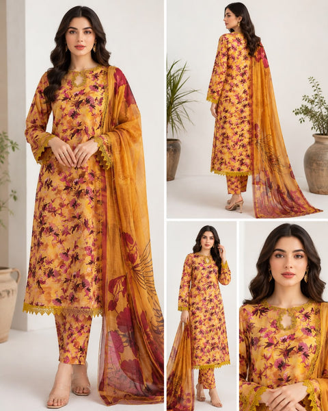 stitched lawn 3 piece sale