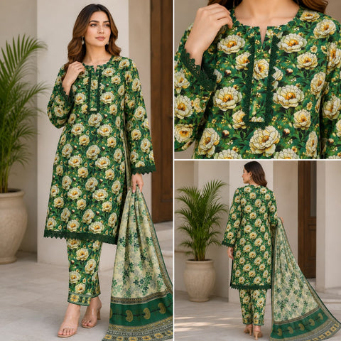stitched lawn 3 piece sale