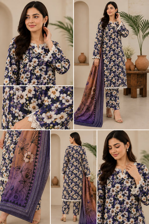 stitched lawn 3 piece sale