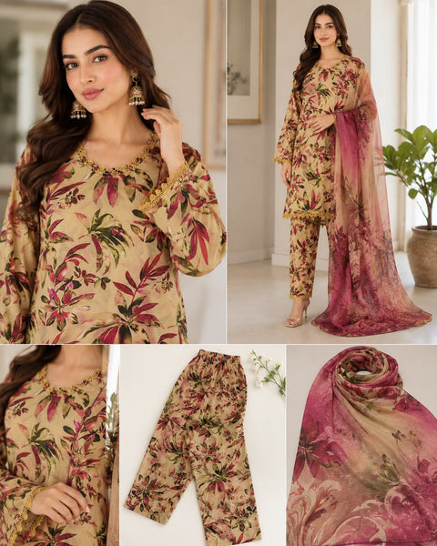 stitched lawn 3 piece sale